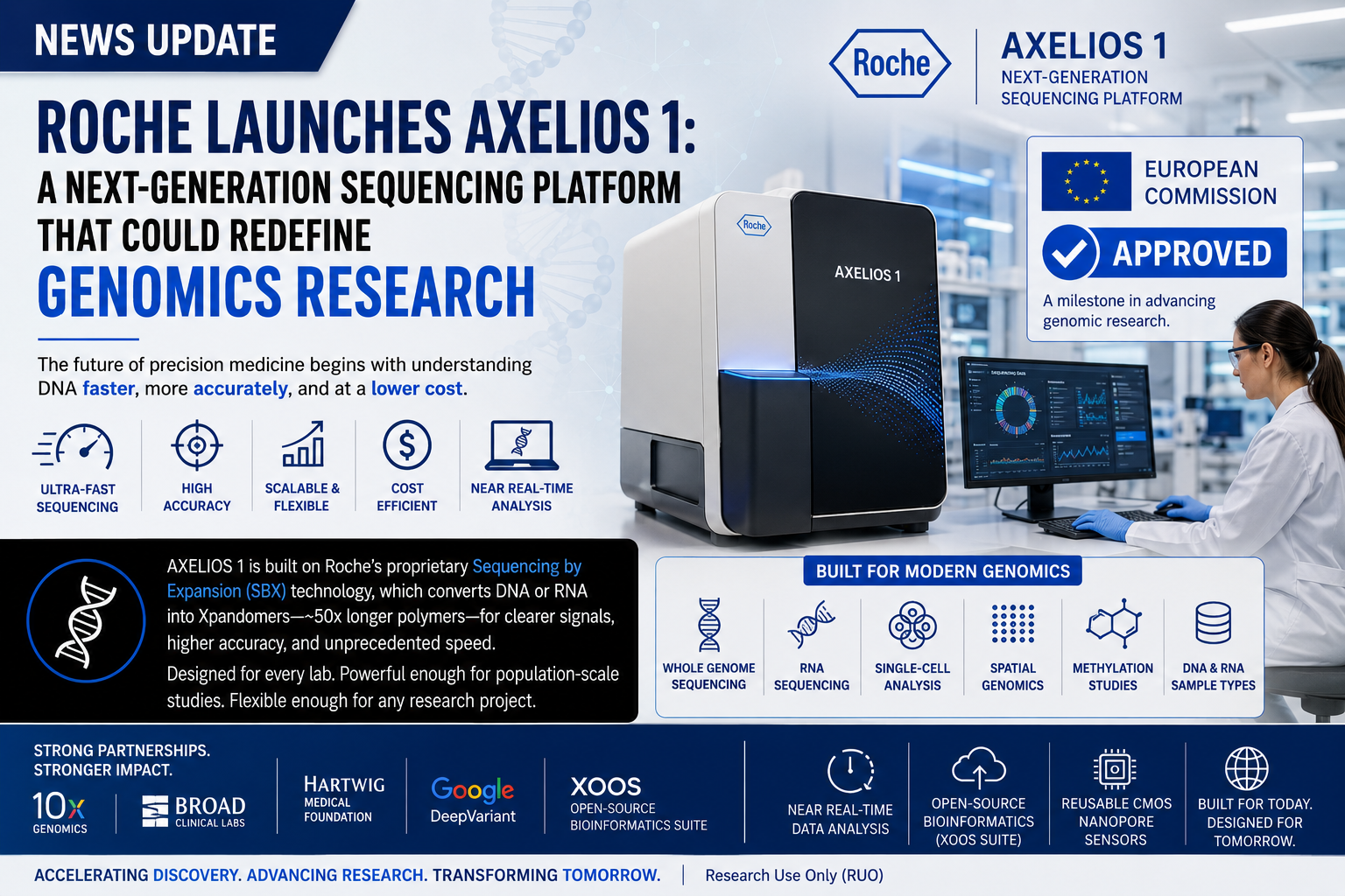 Roche Launches AXELIOS 1: How SBX Technology Could Transform DNA Sequencing and Genomics Research