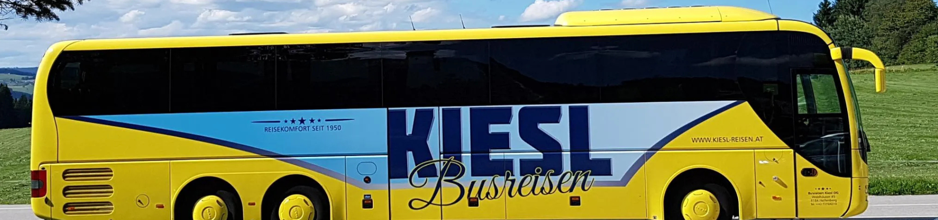 Busreisen Kiesl OG Firmenbanner