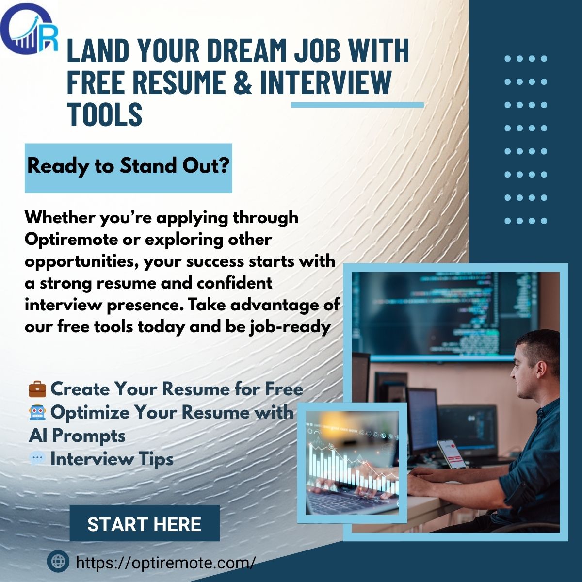 🎯 Build Your Career with Optiremote — Free Resume Tools, AI Prompts & Interview Tips