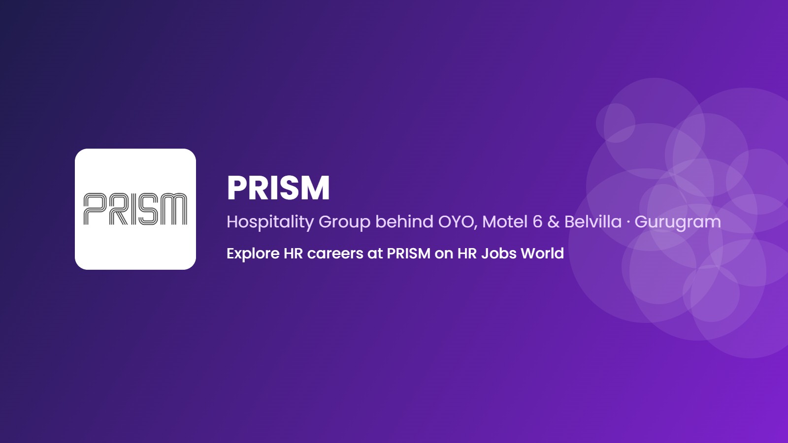 PRISM Company banner