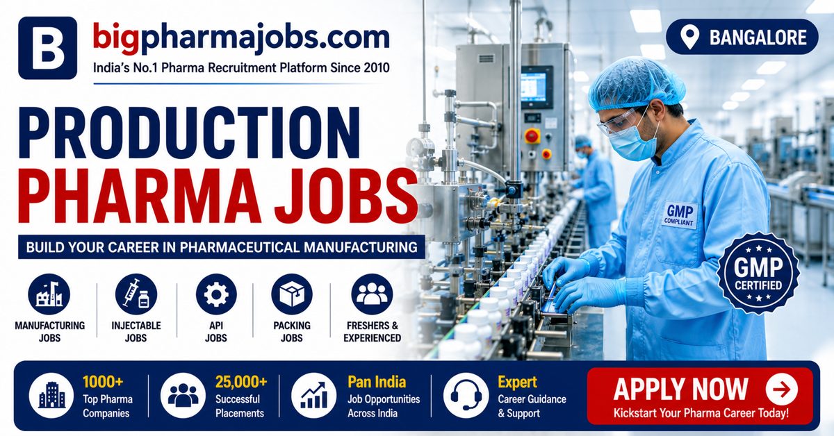 Production Pharma Jobs: Career Guide, Skills, Salary & Growth Opportunities in Pharmaceutical Manufacturing